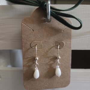Elegant White Teardrop Earrings